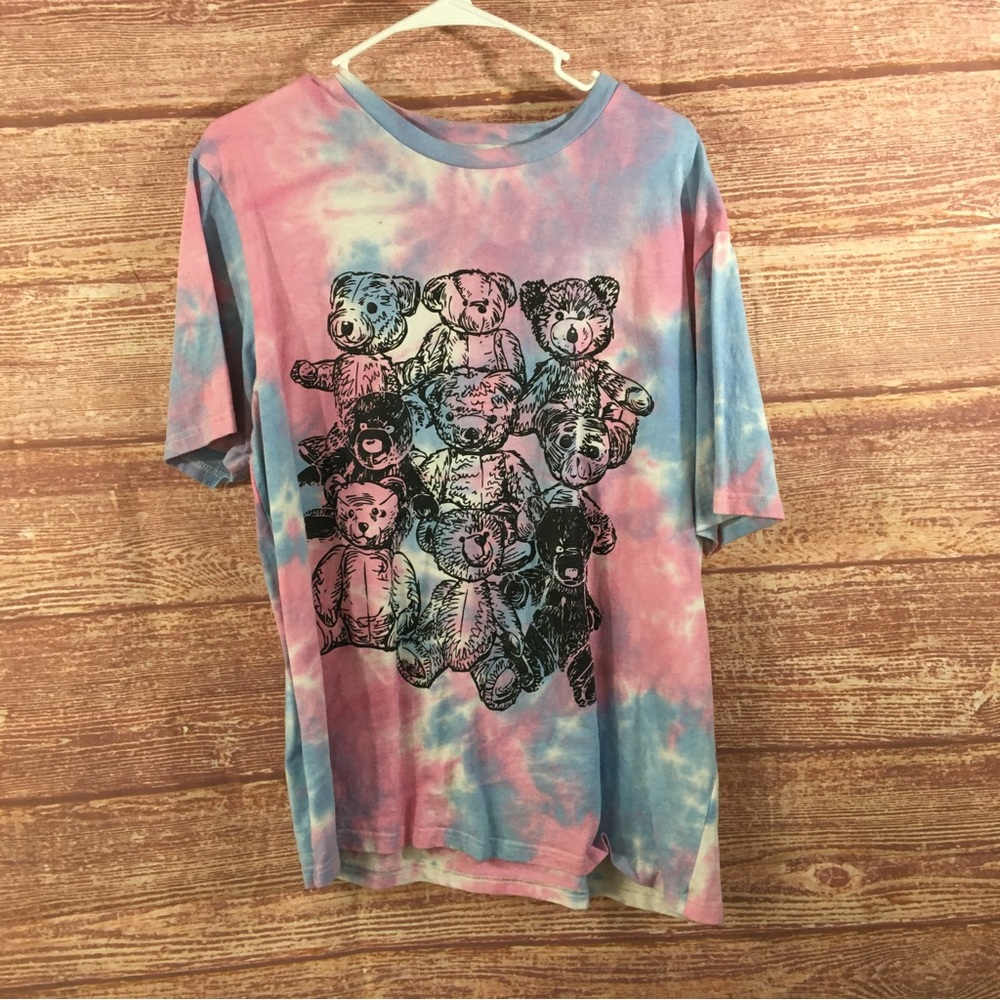 Shein Tye Dyed Teddy Bear Tee